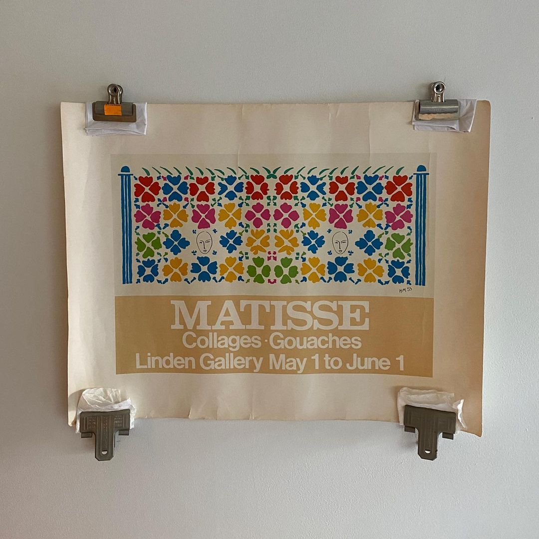 Matisse Gouaches poster form the Linden Gallery May 1 outlet to June 1 year?