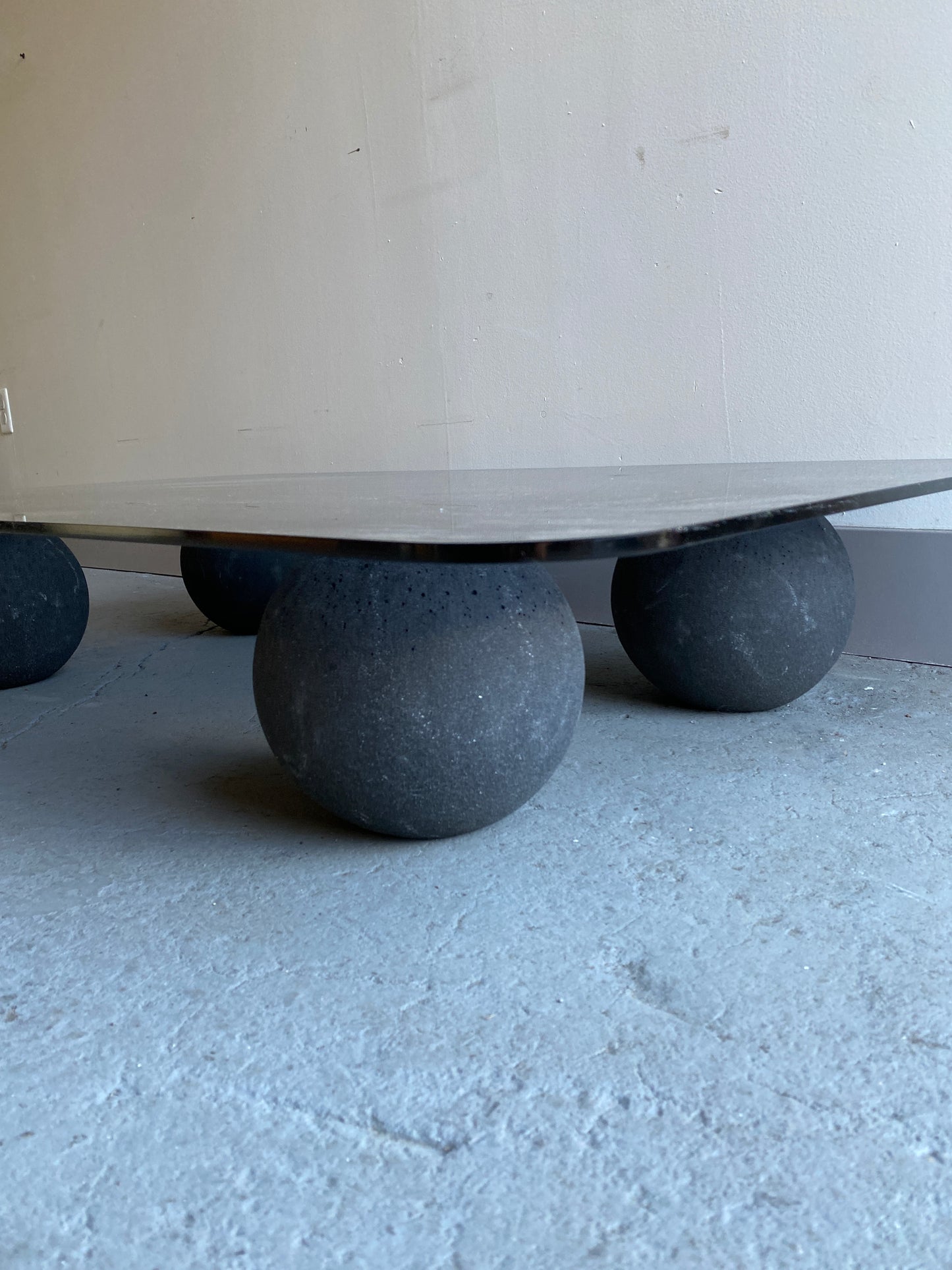 1980s Smoked Glass Coffee Table