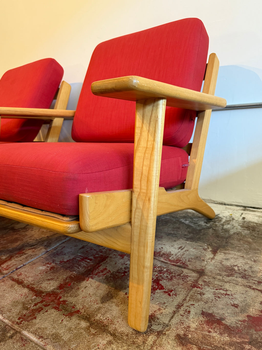 Early 2000’s Hans J Wegner Ge290 Easy Chairs for Getama