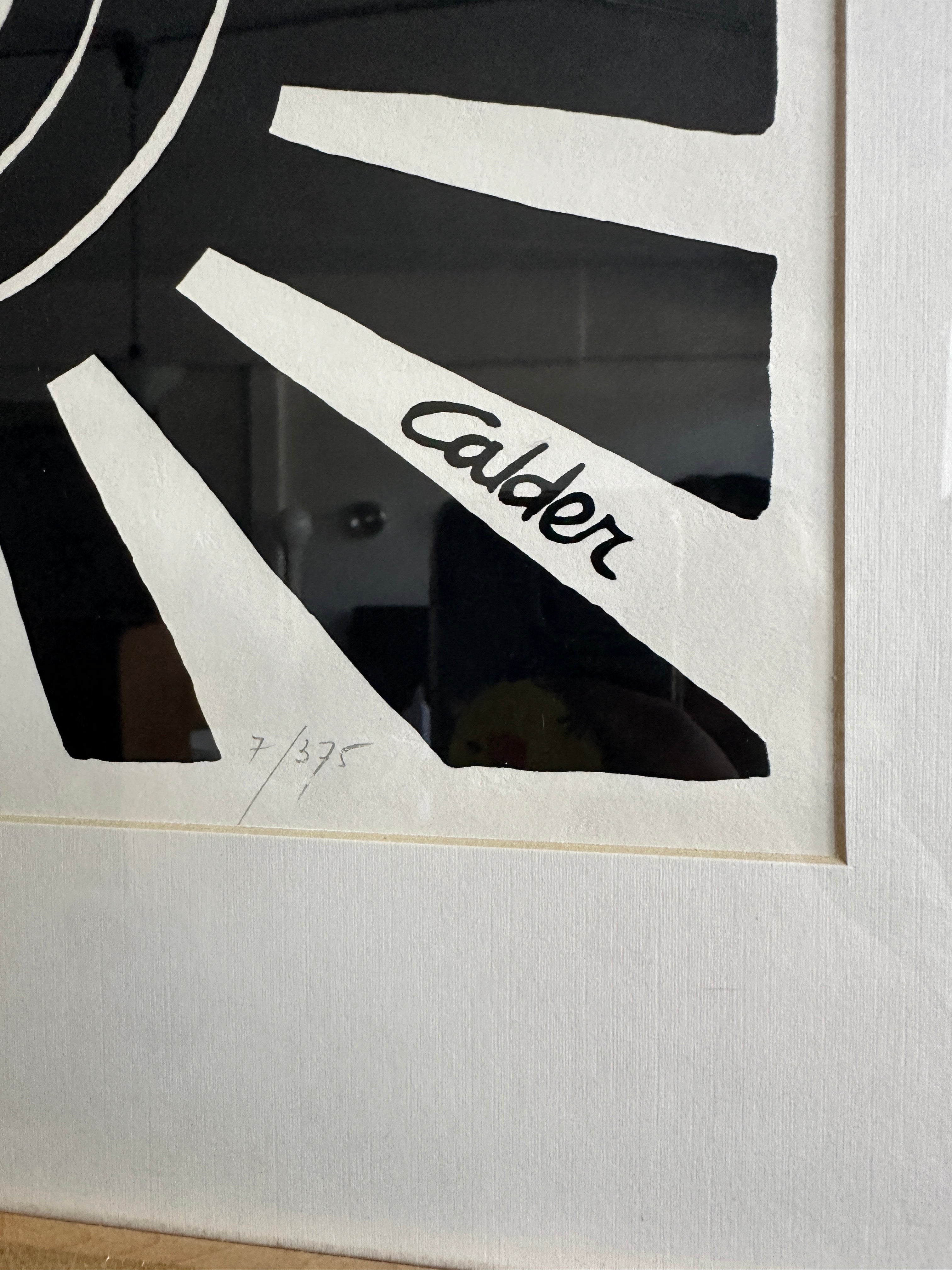 1970’s Alexander Calder Spirals and Hoops Numbered Lithograph 7/375