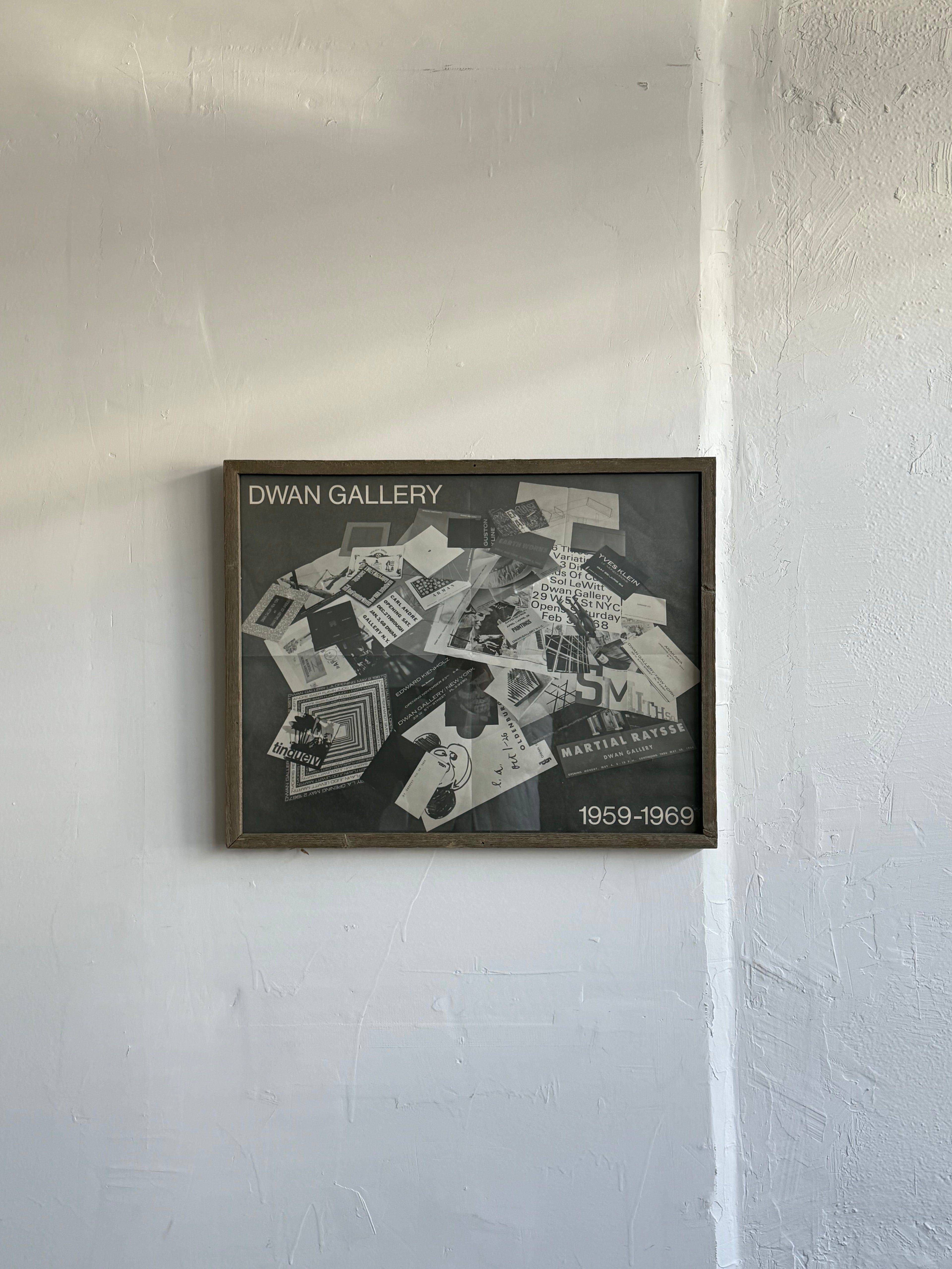 1969 Vintage Dwan Gallery Marcus Ratliff Collage Exhibition Poster