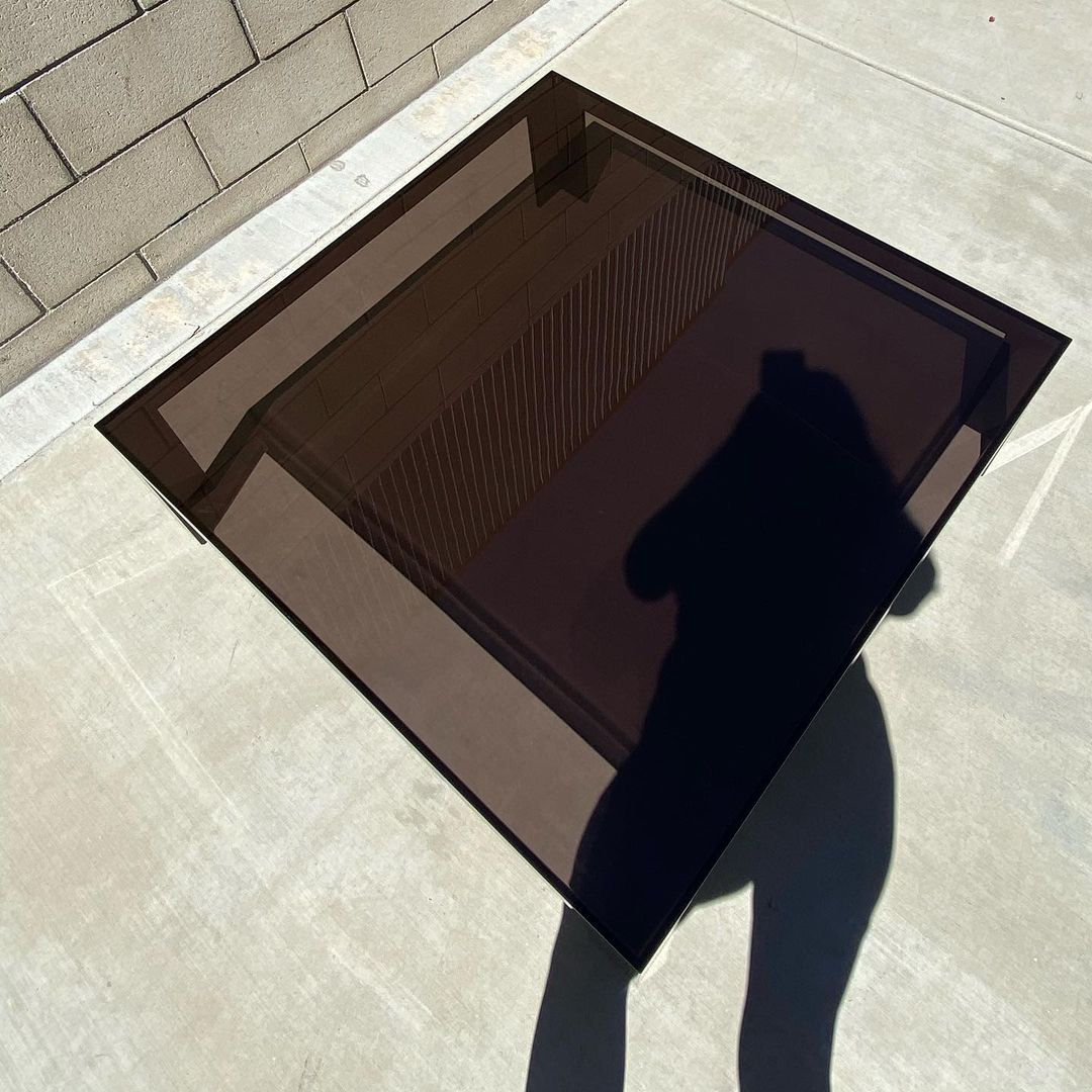 Kartell Invisible Light Coffee Table in Smoke Grey by Tokujin Yoshioka