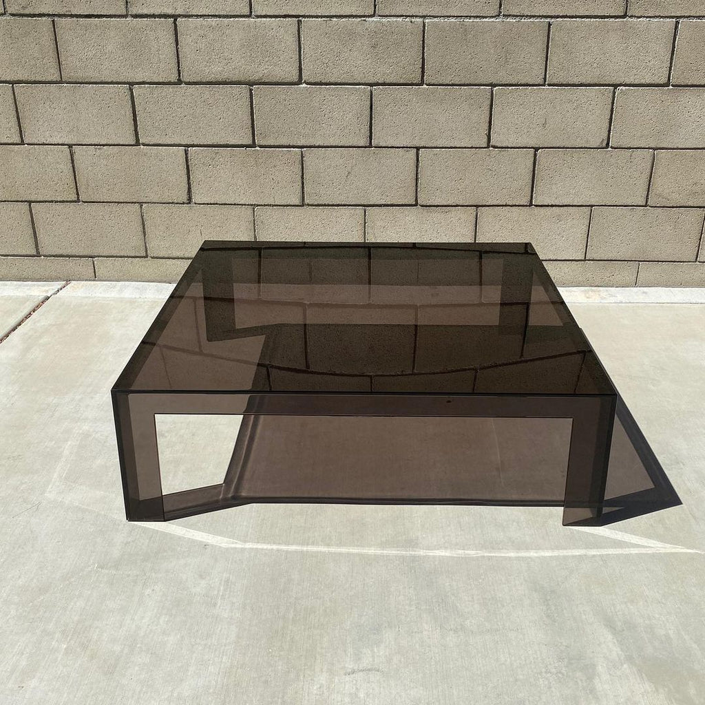 Kartell Invisible Light Coffee Table in Smoke Grey by Tokujin Yoshioka