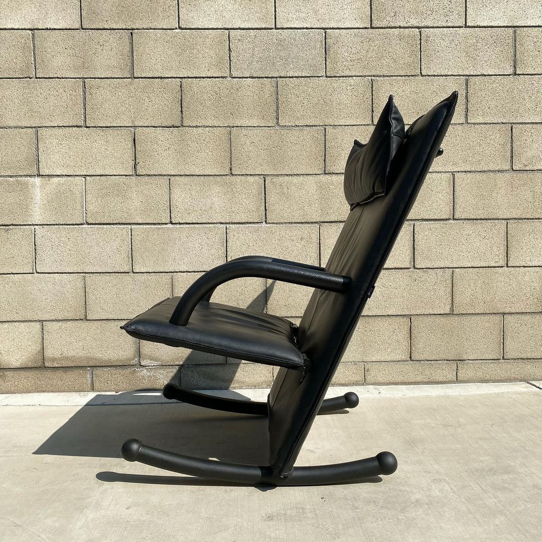 Arflex T-Line Rocking Chair w/ Adjustable Headrest by Burkhard Vogther ...