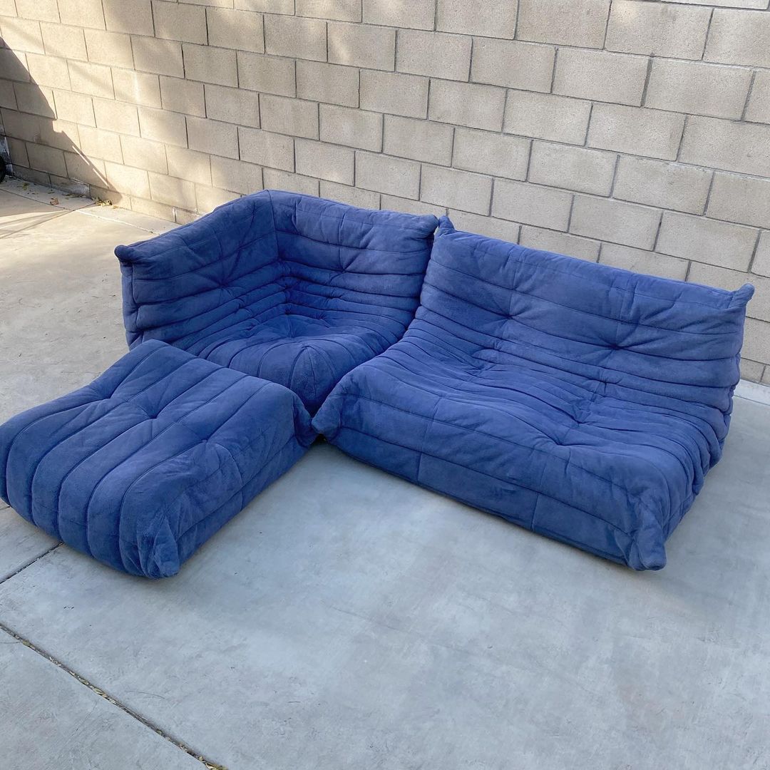 Ligne Roset 3-Piece Togo Sofa by Michel Ducaroy