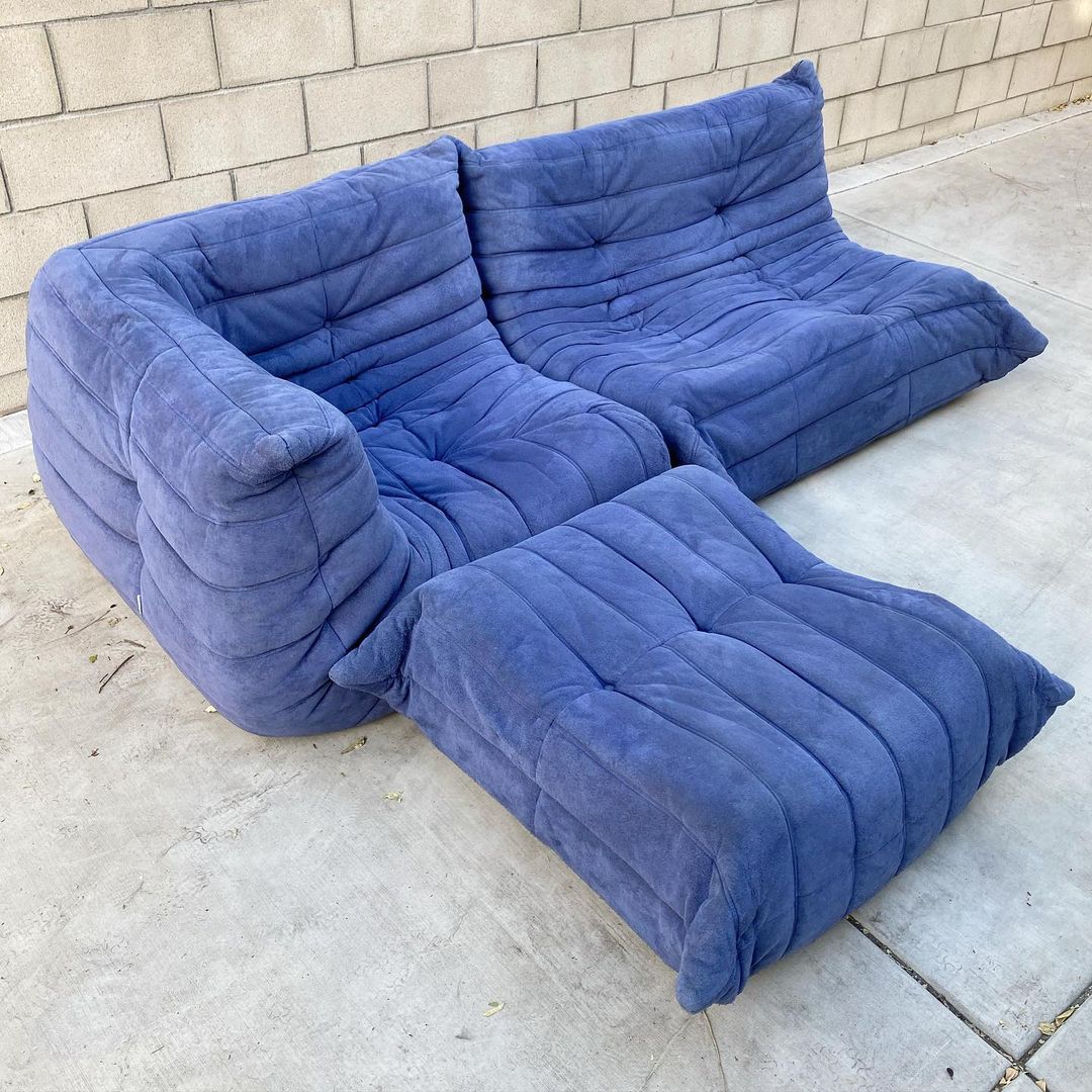 Ligne Roset 3-Piece Togo Sofa by Michel Ducaroy