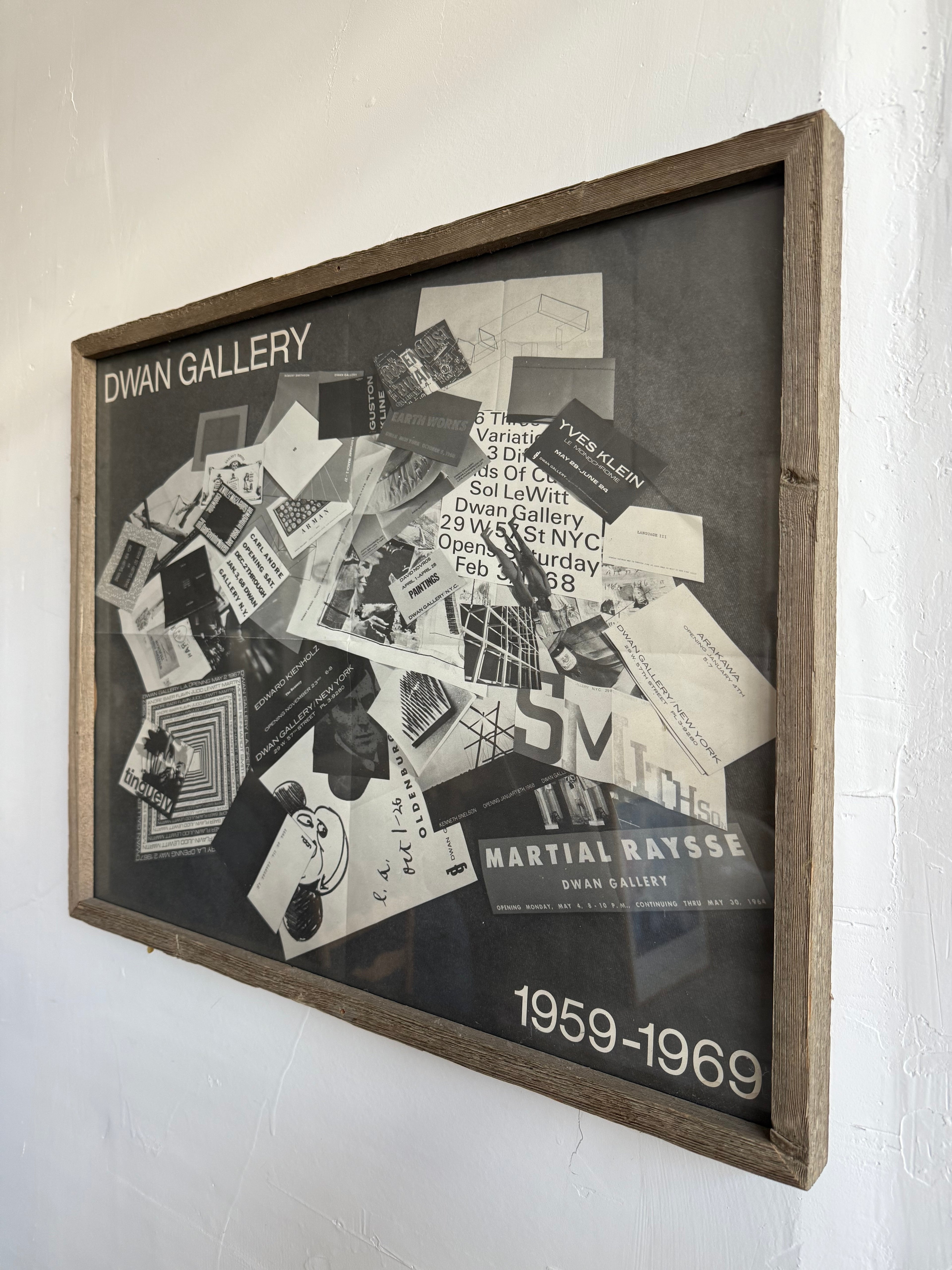 1969 Vintage Dwan Gallery Marcus Ratliff Collage Exhibition Poster