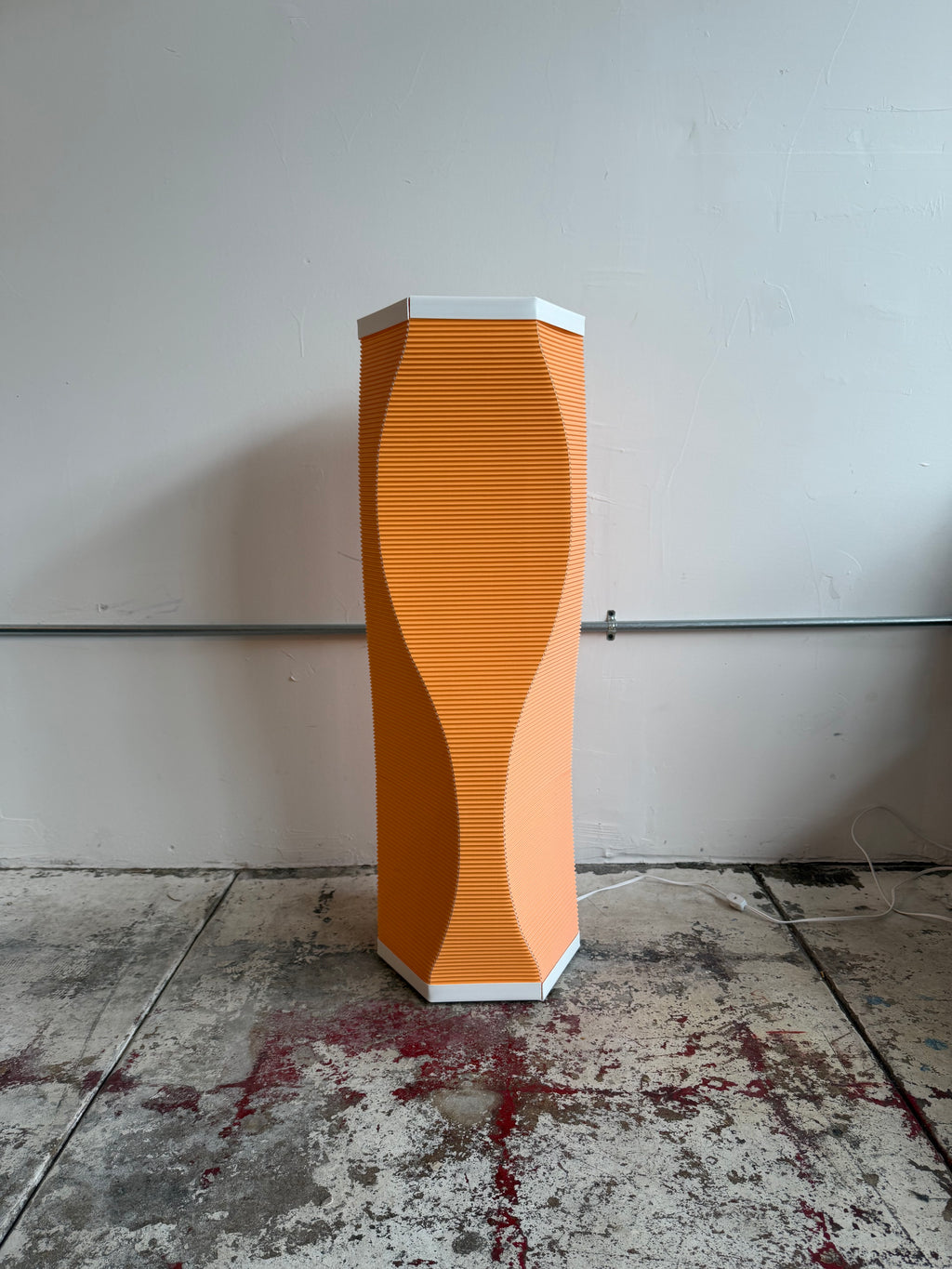Roland Simmons Corrugated Floor Lamps