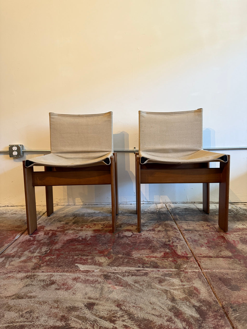 1970’s Afra & Tobia Scarpa Monk Chairs for Molteni