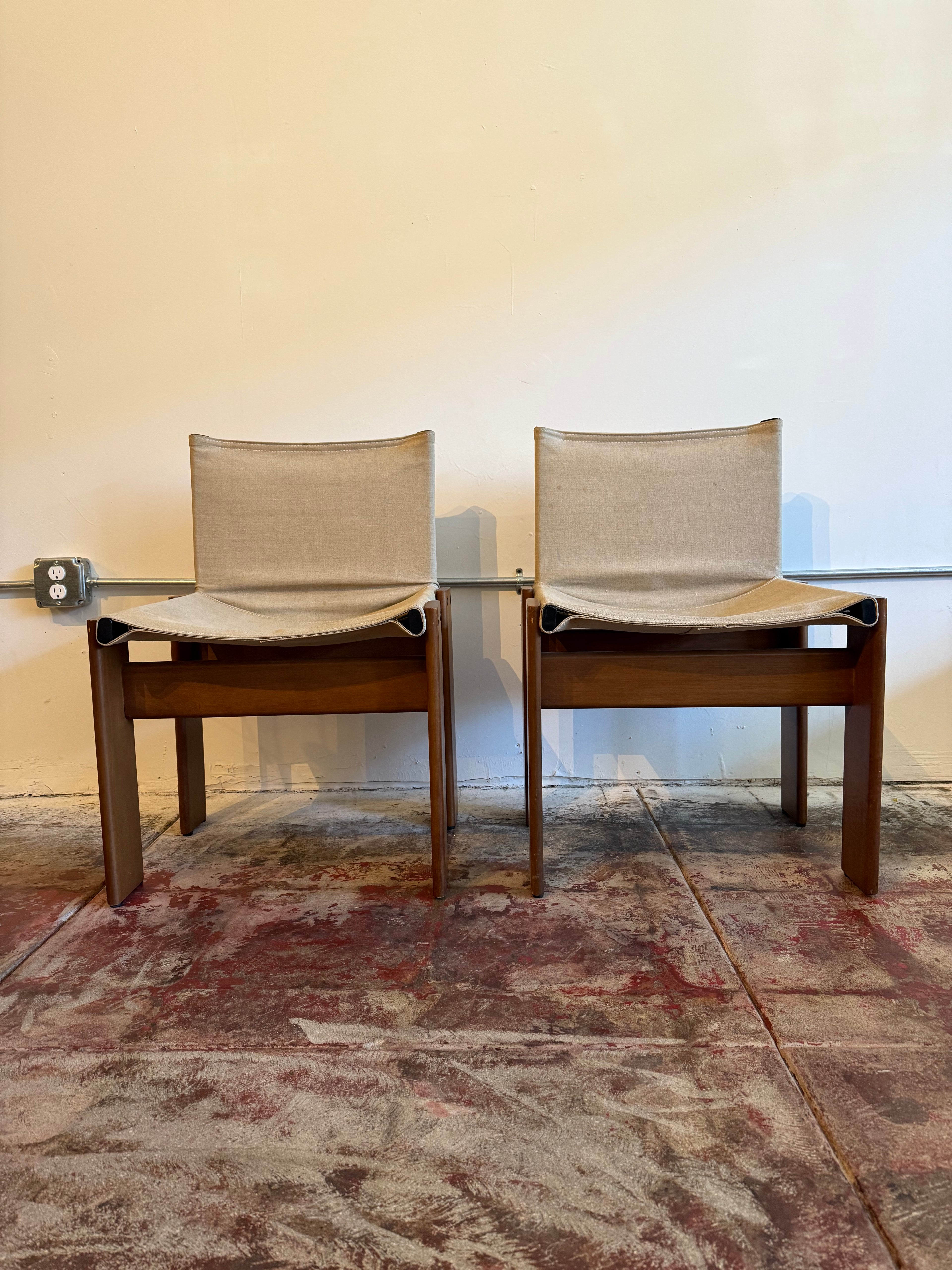 1970’s Afra & Tobia Scarpa Monk Chairs for Molteni