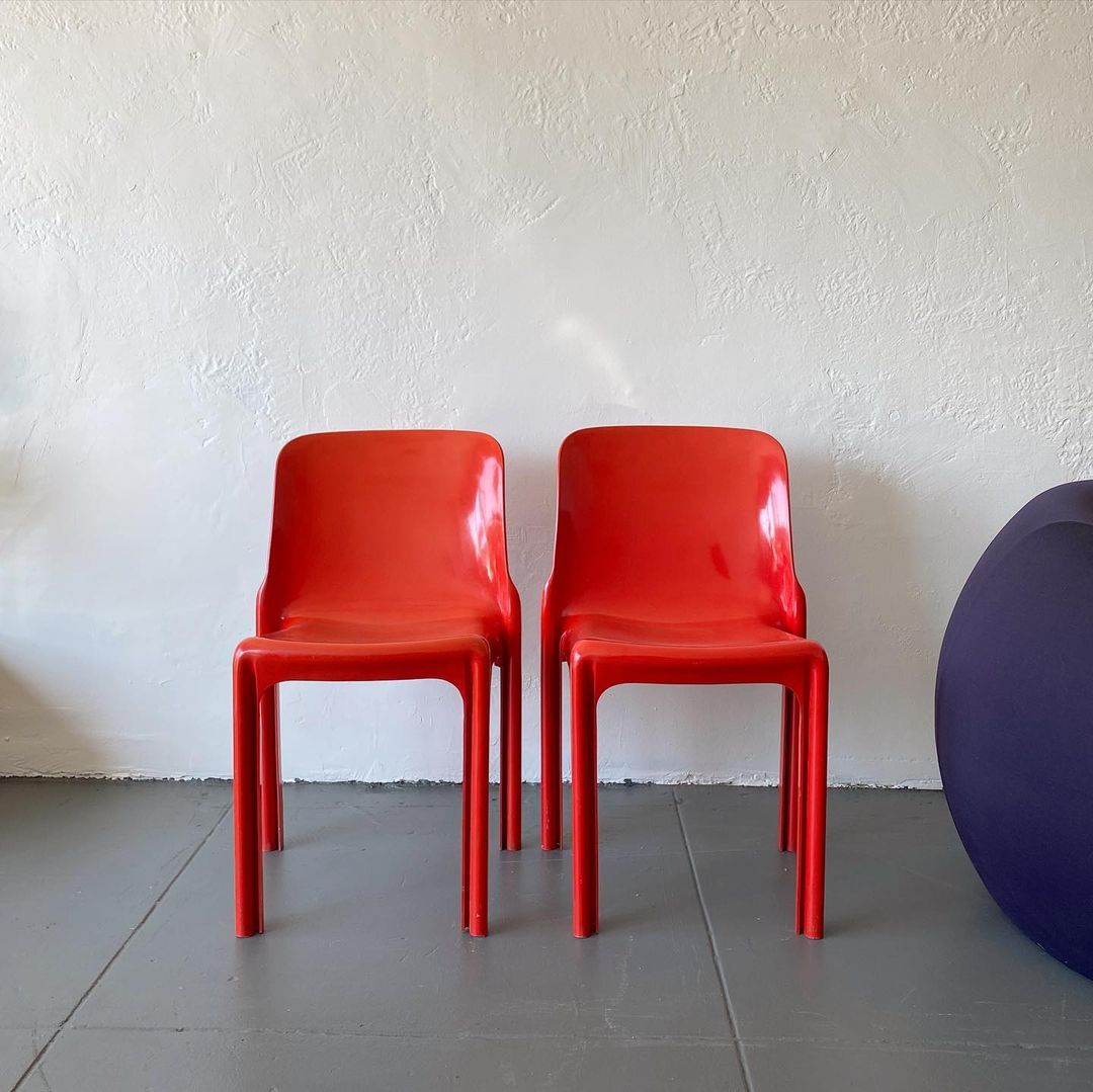 Vico Magistretti Selene Stacking Chairs for Artemide