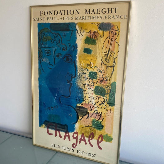 Framed Chagall Fondation Maeght Peintures 1947 - 1967 Exhibition Print