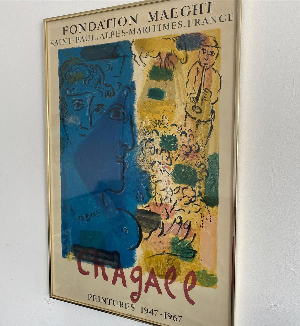 Framed Chagall Fondation Maeght Peintures 1947 - 1967 Exhibition Print