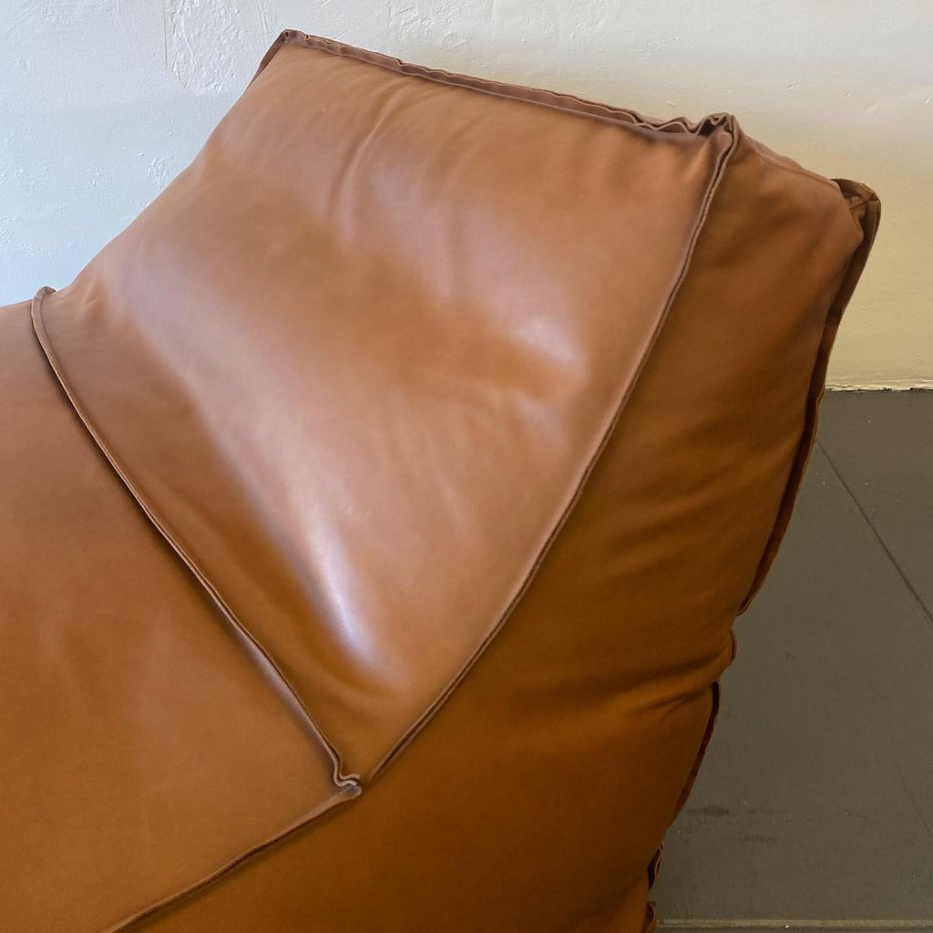 Verzelloni Zoe Large Lounge Chair & Ottoman w/ Visible Seams by Lievore Altherr Molina