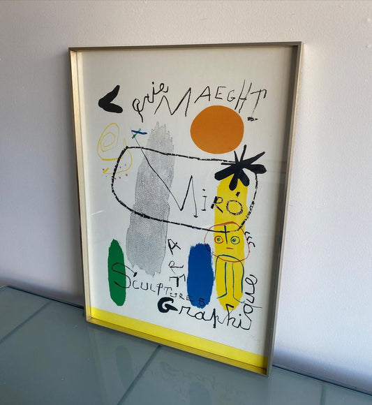 Miro Sculptures Art Graphique Galerie Maeght Signed Lithograph