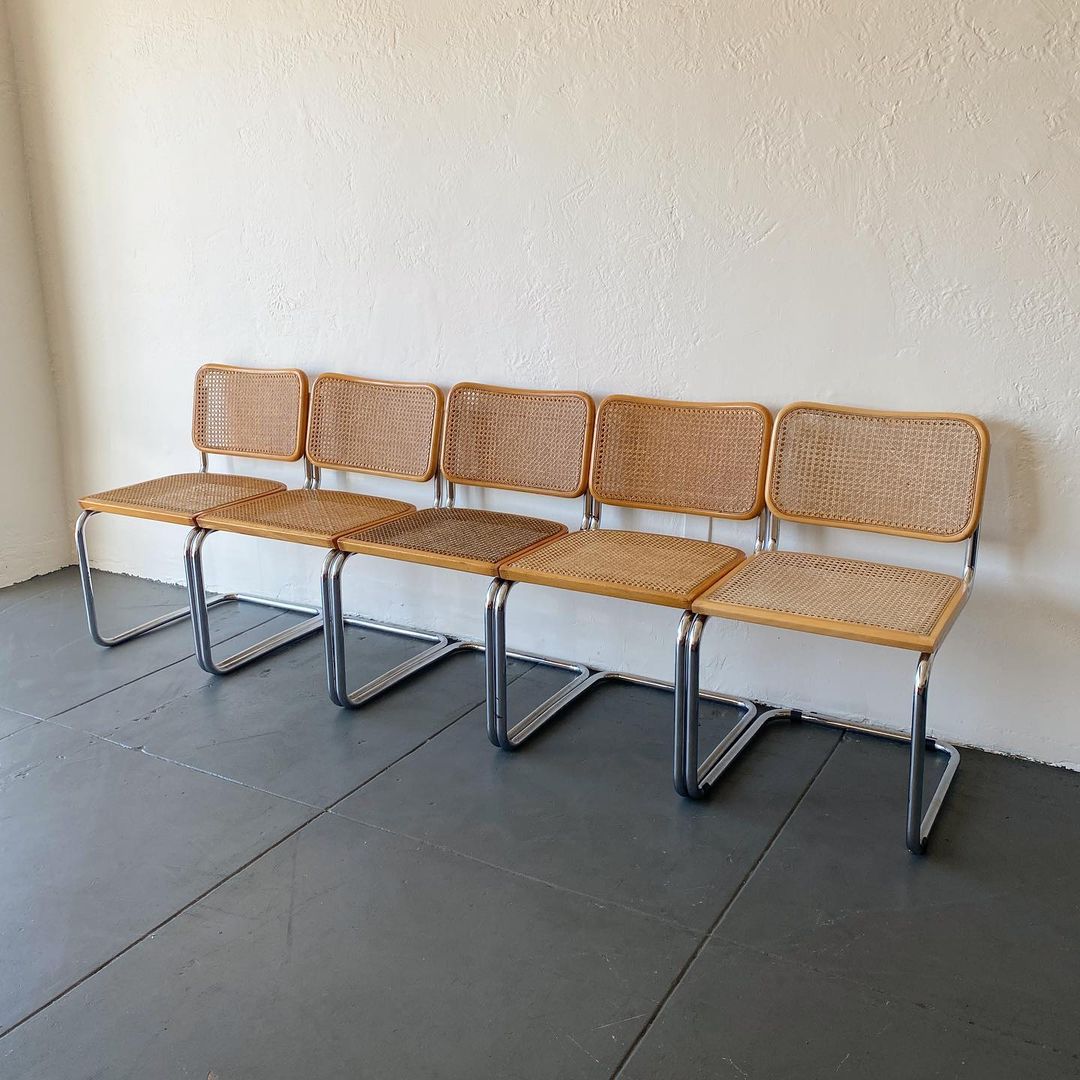 Gavina b32 Cesca Cane Chairs by Marcel Breuer, 1928