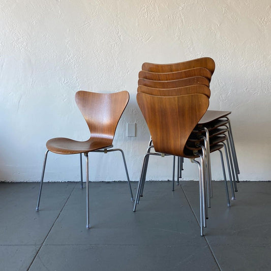 1970s Fritz Hansen Series 7 Chairs by Arne Jacobsen, 1955