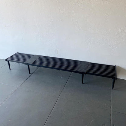 John Keal for Brown Saltman Extendable Slat Bench / Coffee Table, 1960s