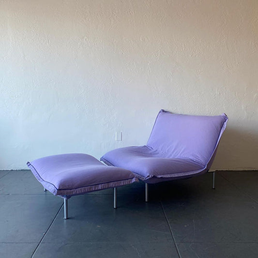 Ligne Roset Calin Pillow Lounge Chair & Ottoman by Pascal Mourgue, 1994