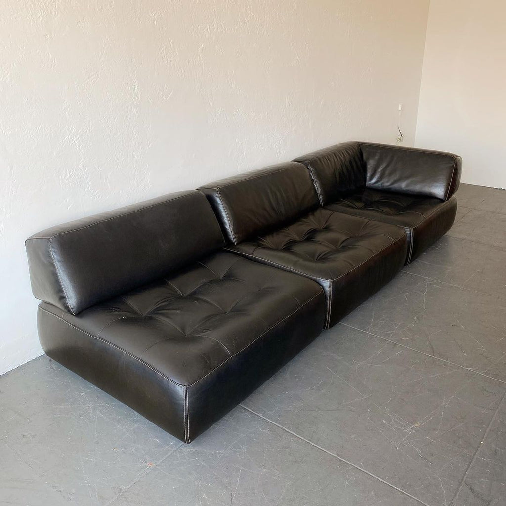 Roche Bobois 3 Piece Flight Jacket Modular Sofa