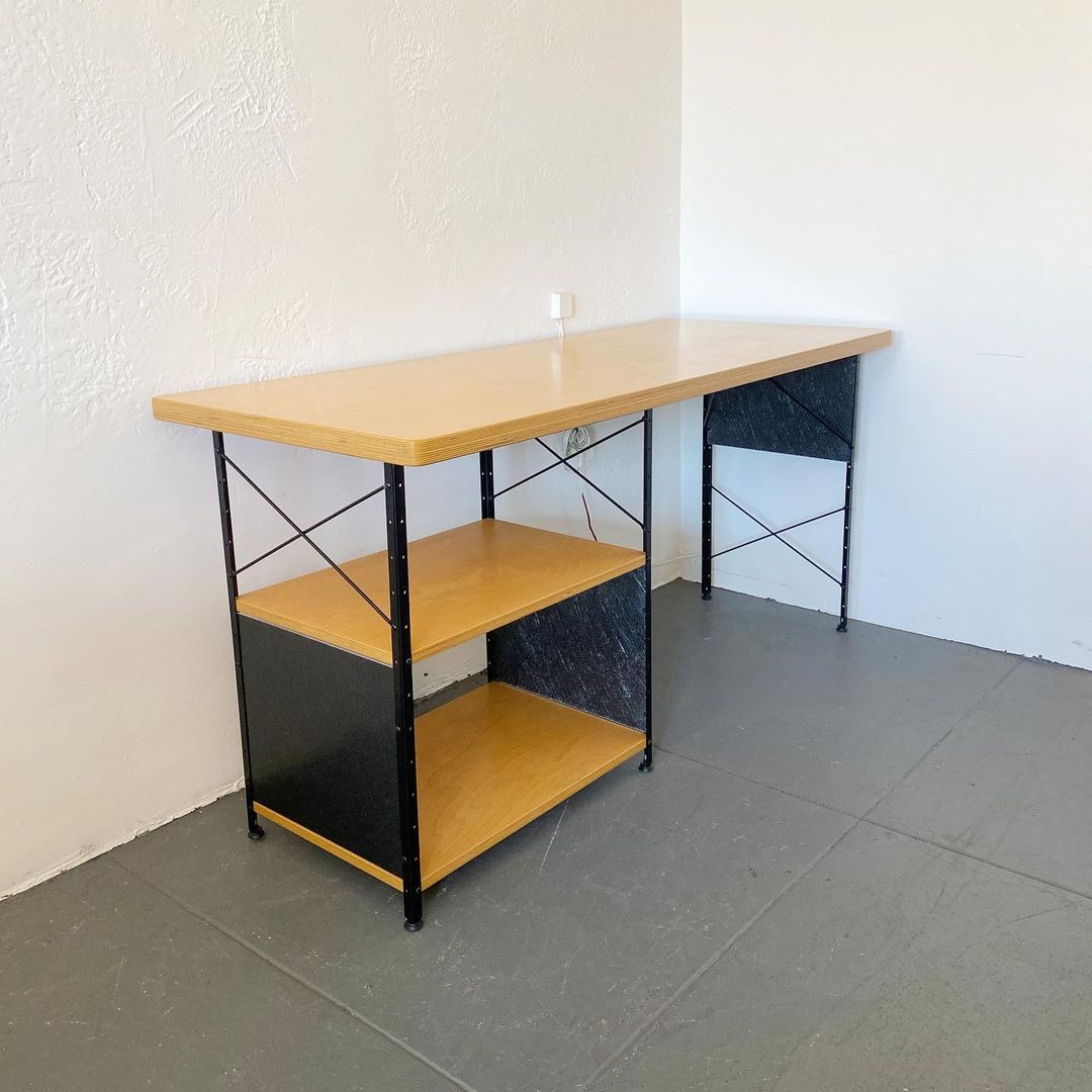 Modernica Case Study Furniture Desk with Fiberglass Panels