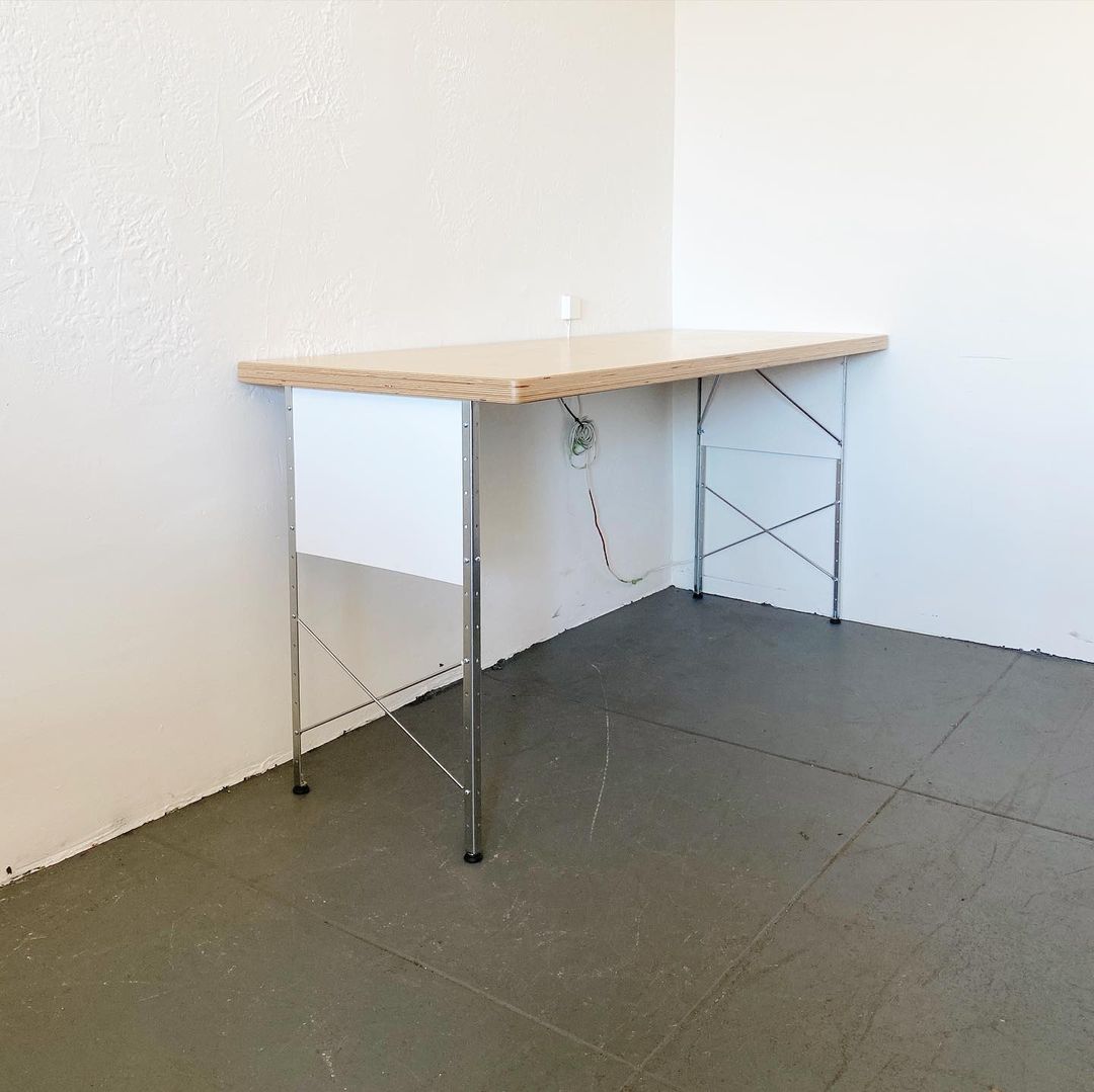 Modernica Case Study Furniture Desk with Fiberglass Panels