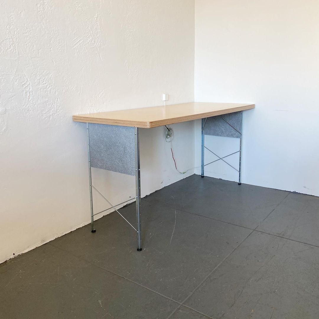 Modernica Case Study Furniture Desk with Fiberglass Panels