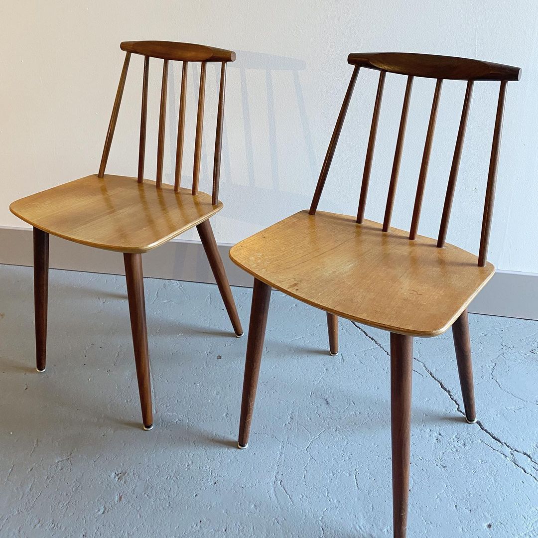 FDB Mobler J77 Teak Dining Chairs by Folke Palsson, 1970s