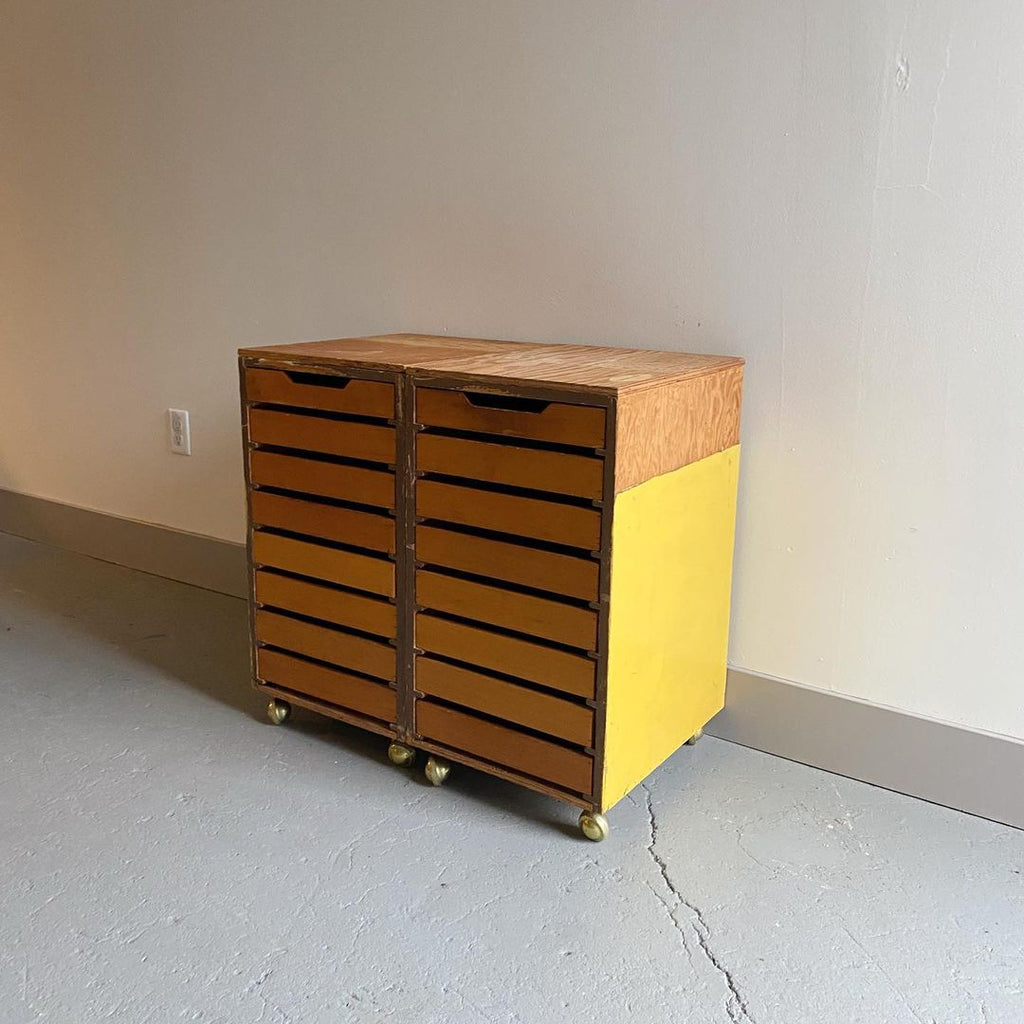 Handmade Wooden Storage Shelves on Casters