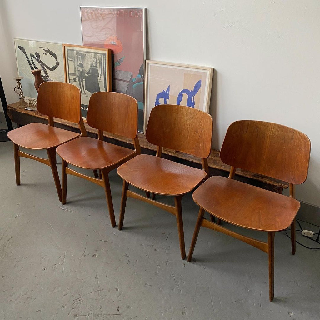 Borge Mogensen Model 155 Chairs for Soborg Mobler, 1950s
