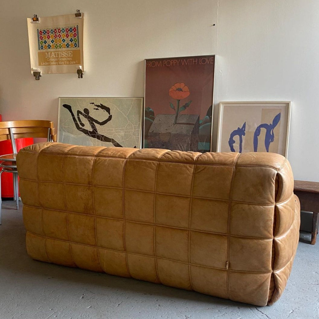 1970s Ligne Roset Kashima Leather Sofa by Michel Ducaroy
