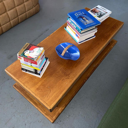 Two Tier Oak Wood Coffee Table