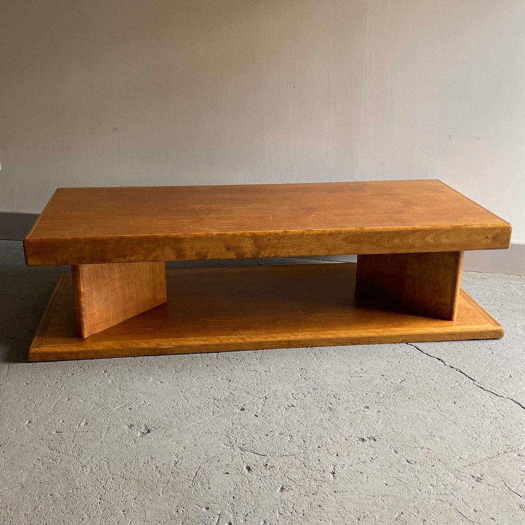 Two Tier Oak Wood Coffee Table