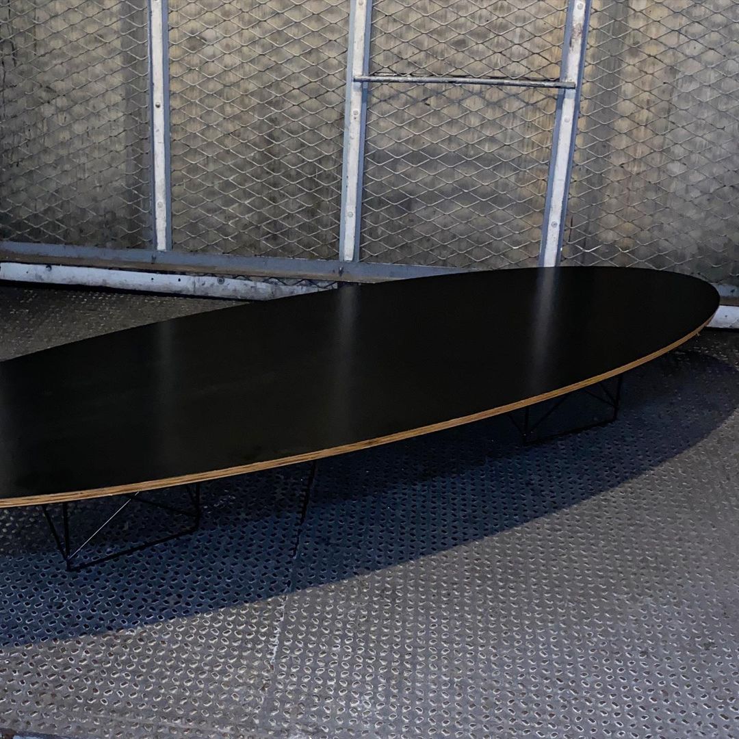 Early Eames ETR Elliptical / Surfboard Coffee Table, 1950s (Attributed)