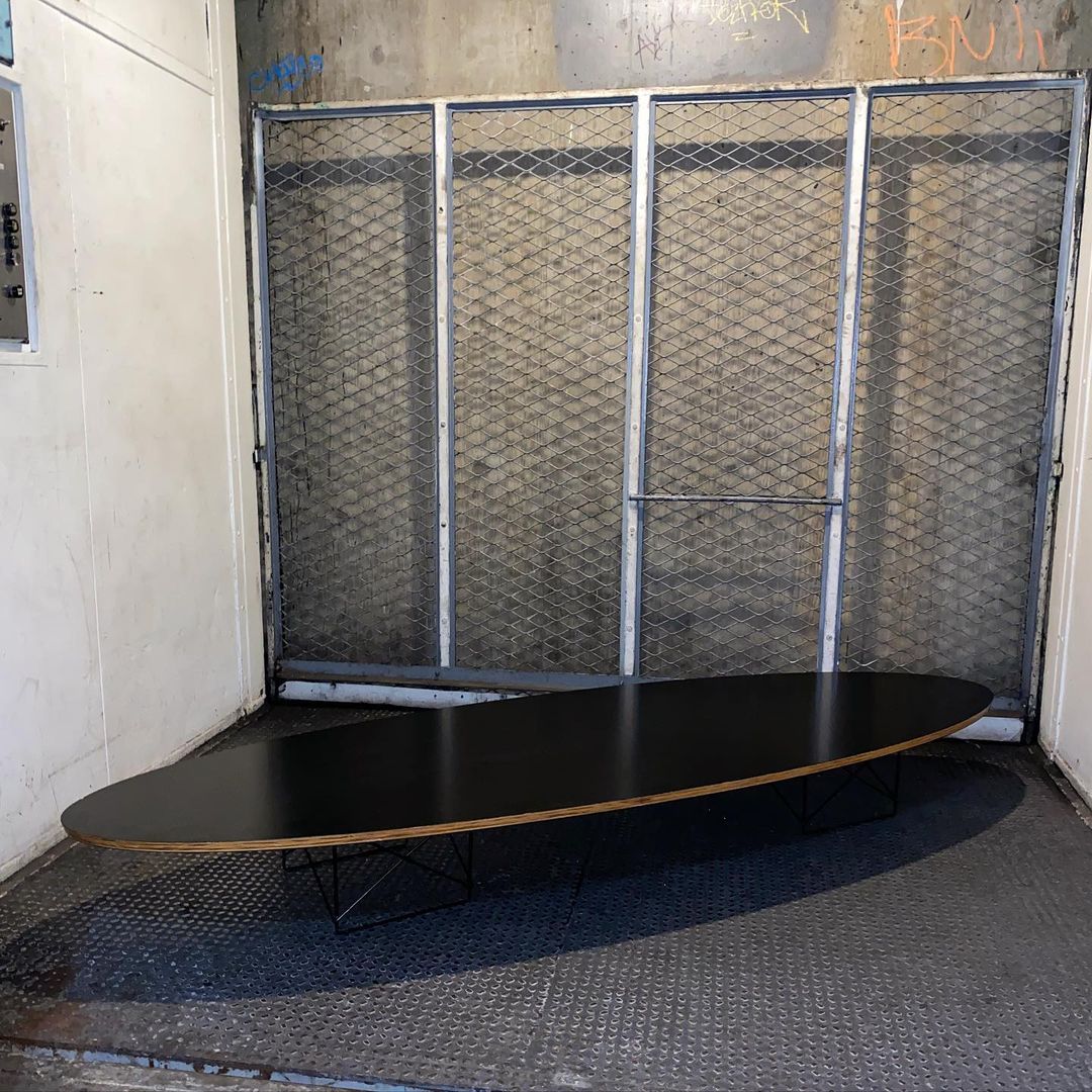 Early Eames ETR Elliptical / Surfboard Coffee Table, 1950s (Attributed)