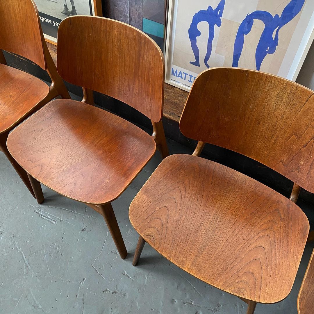 Borge Mogensen Model 155 Chairs for Soborg Mobler, 1950s