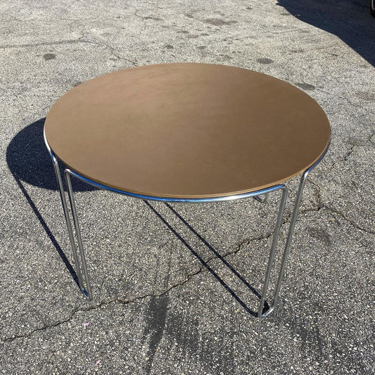 70s Bent Chrome Dining Table