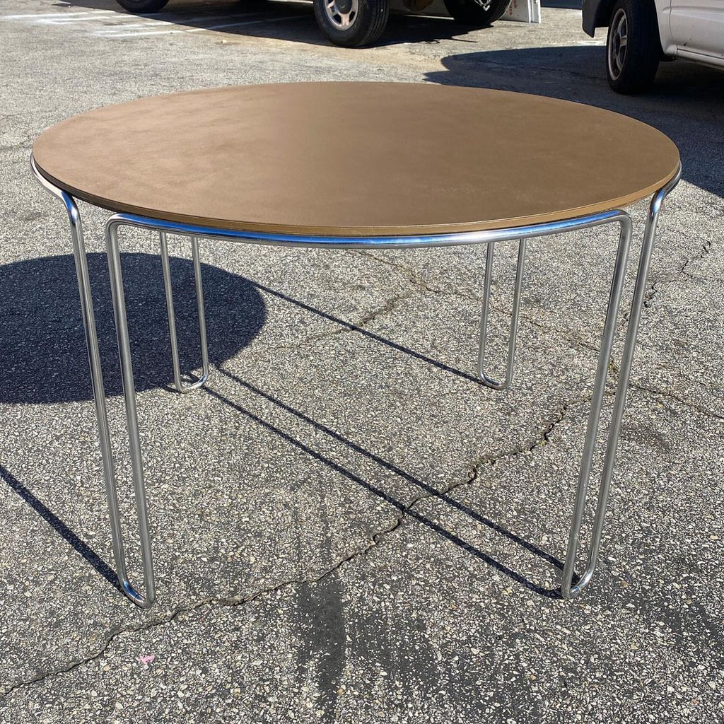70s Bent Chrome Dining Table