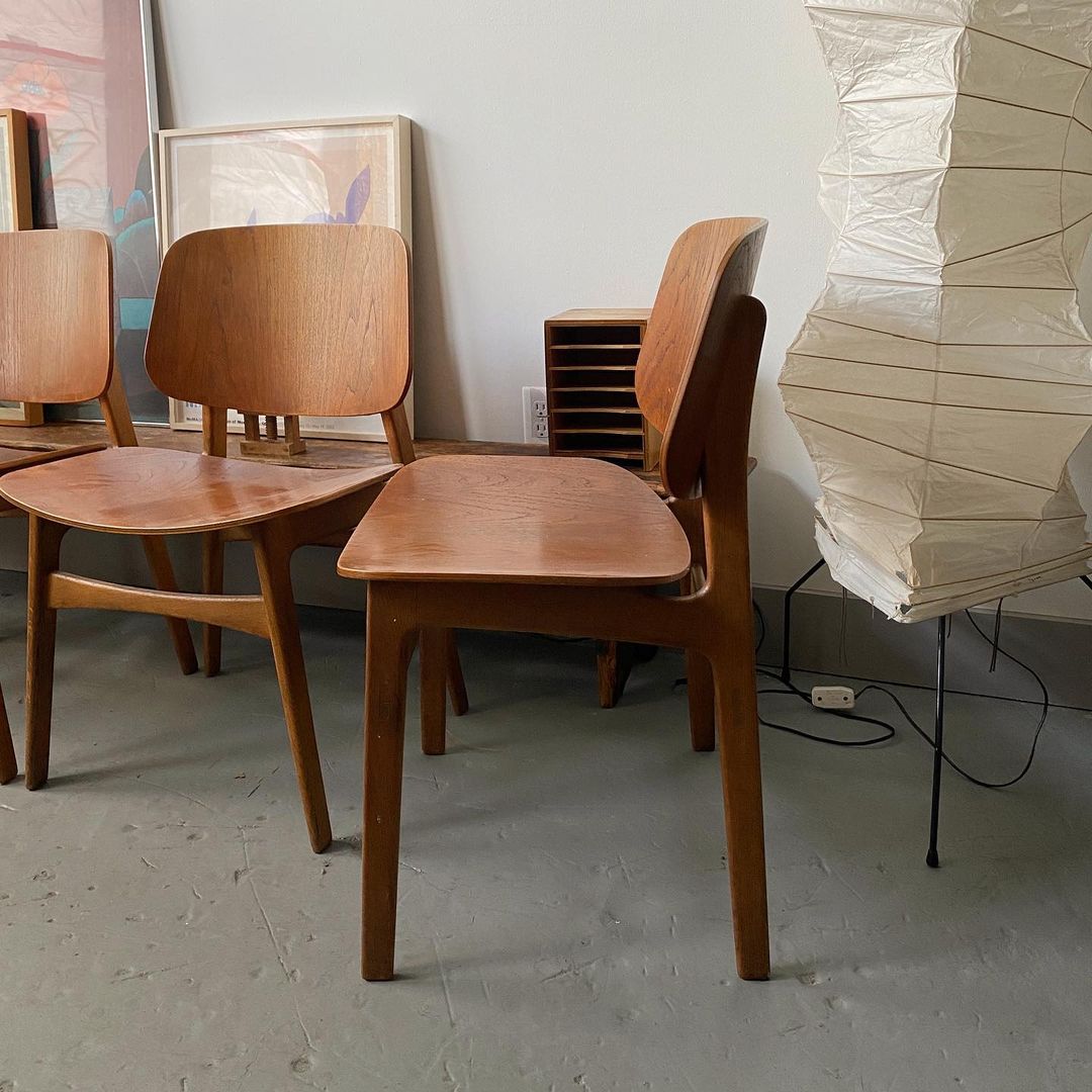 Borge Mogensen Model 155 Chairs for Soborg Mobler, 1950s