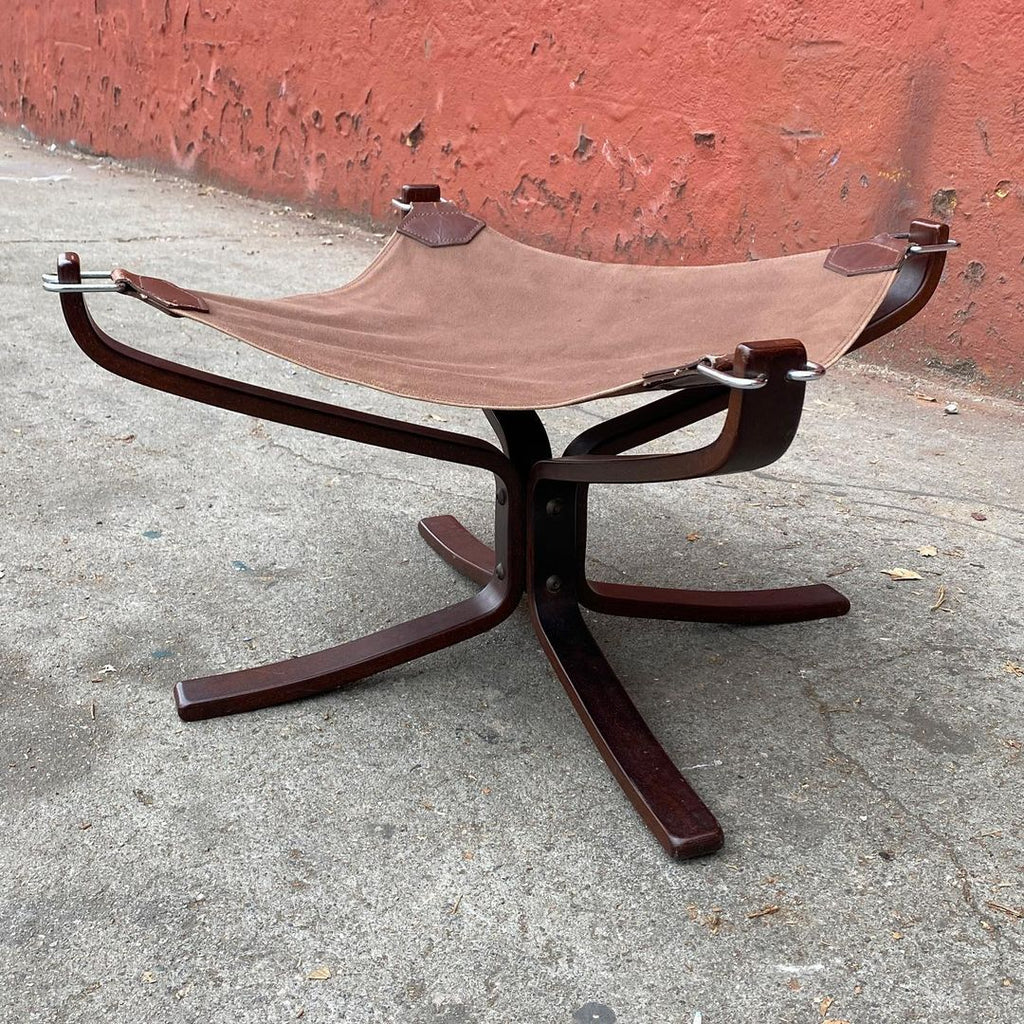 Sigurd Ressell Falcon Chair Ottoman for Vatne Mobler, 1970s