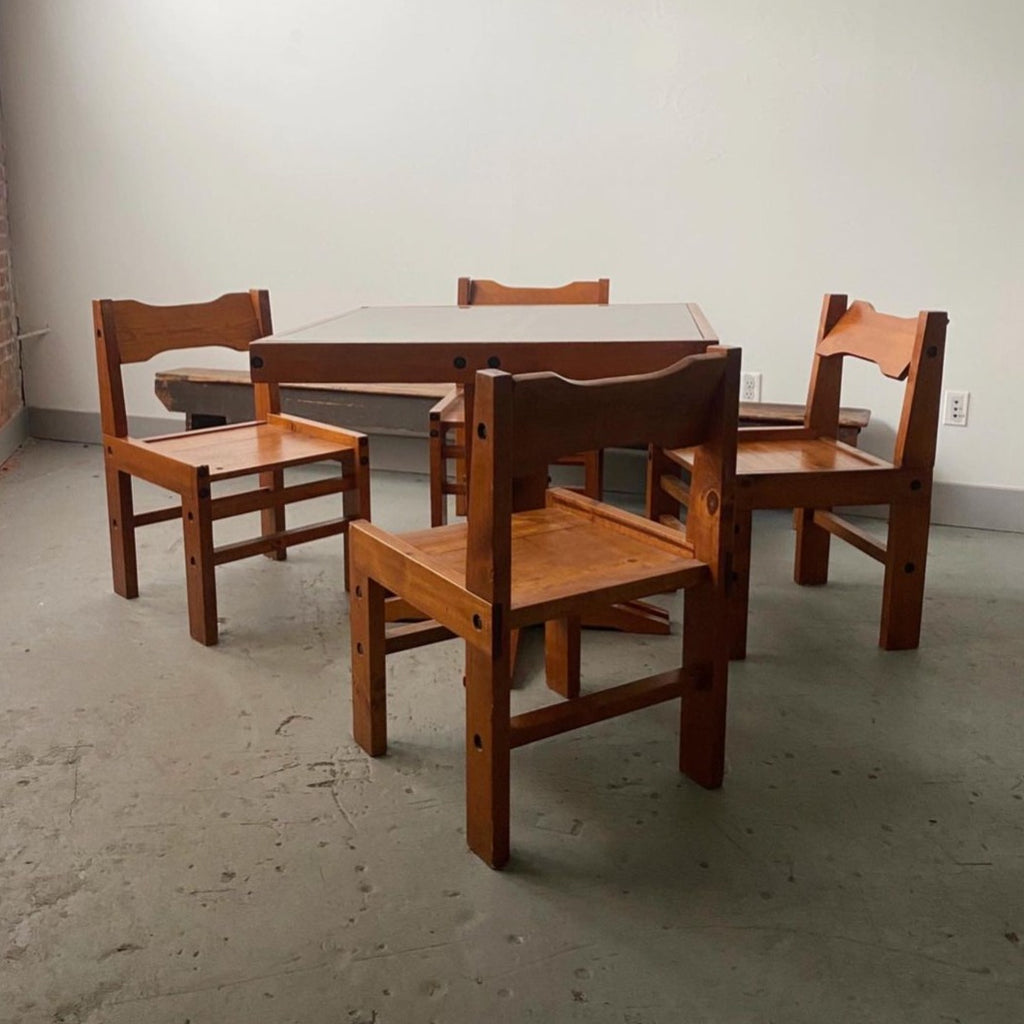 1970s American Arts & Crafts Dining Set