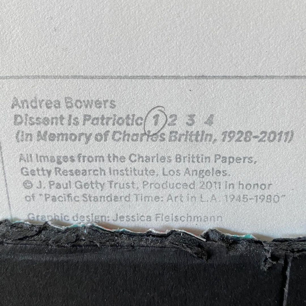 Andrea Bowers Dissent Is Patriotic for Pacific Standard Time: Art in LA (1945-1980), 2011