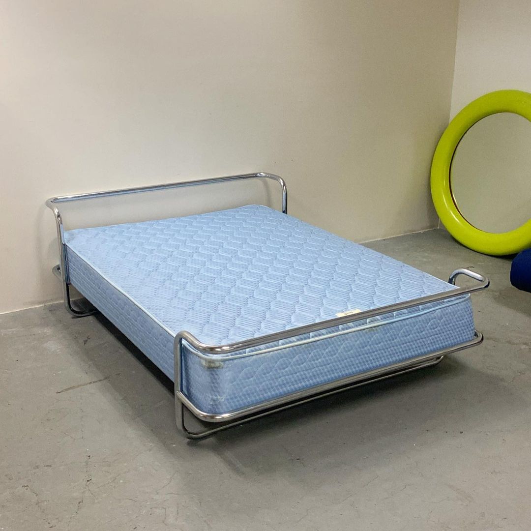 1980s IKEA Kromvik Chrome Bed by Knut Hagberg