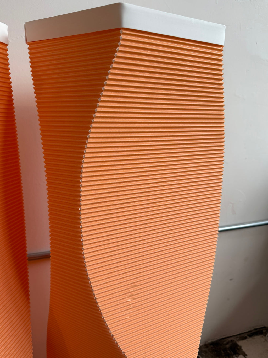 Roland Simmons Corrugated Floor Lamps