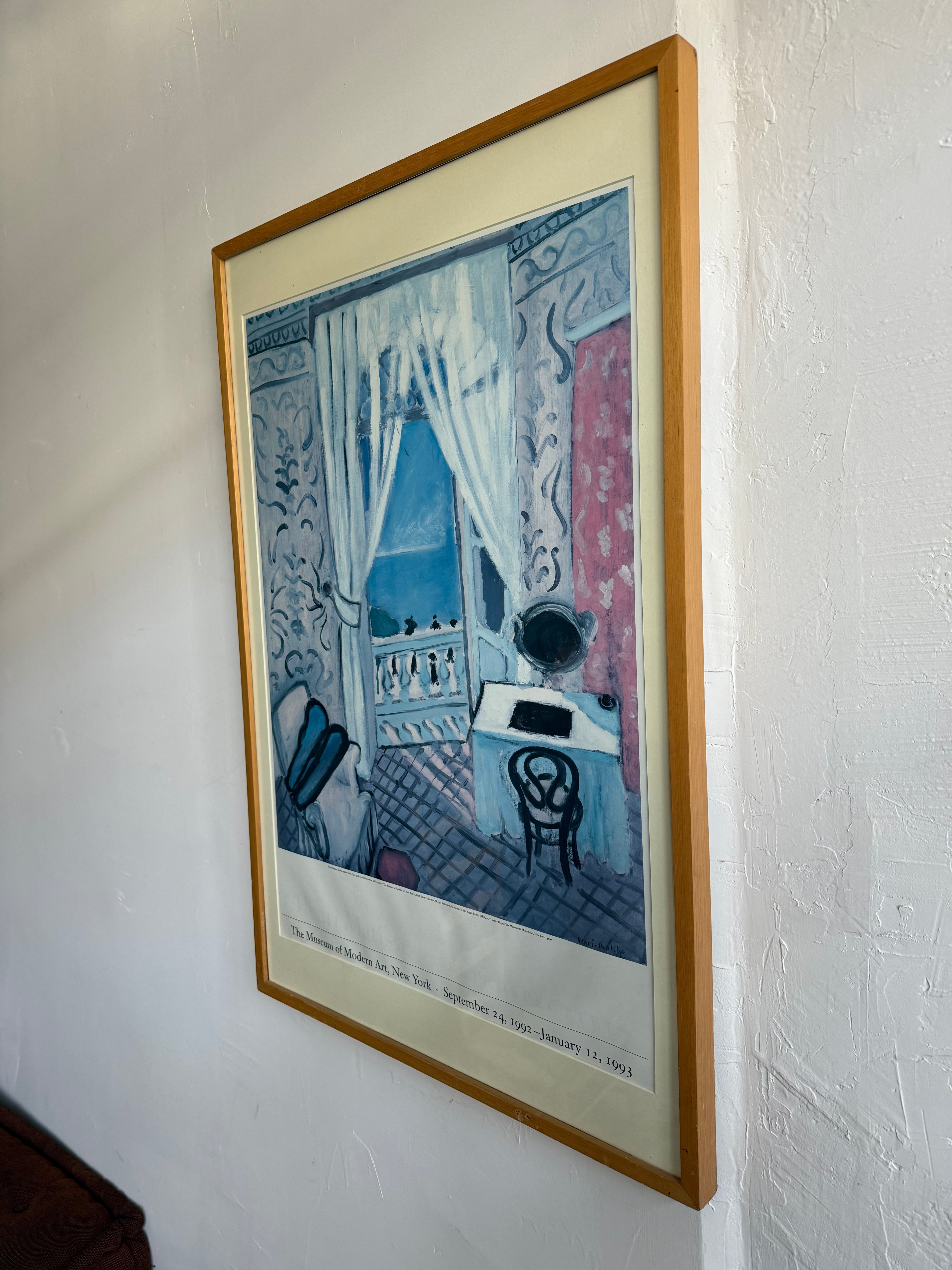 1992 Vintage Henri Matisse MoMA Retrospective Poster “Interior with a Violin Case”