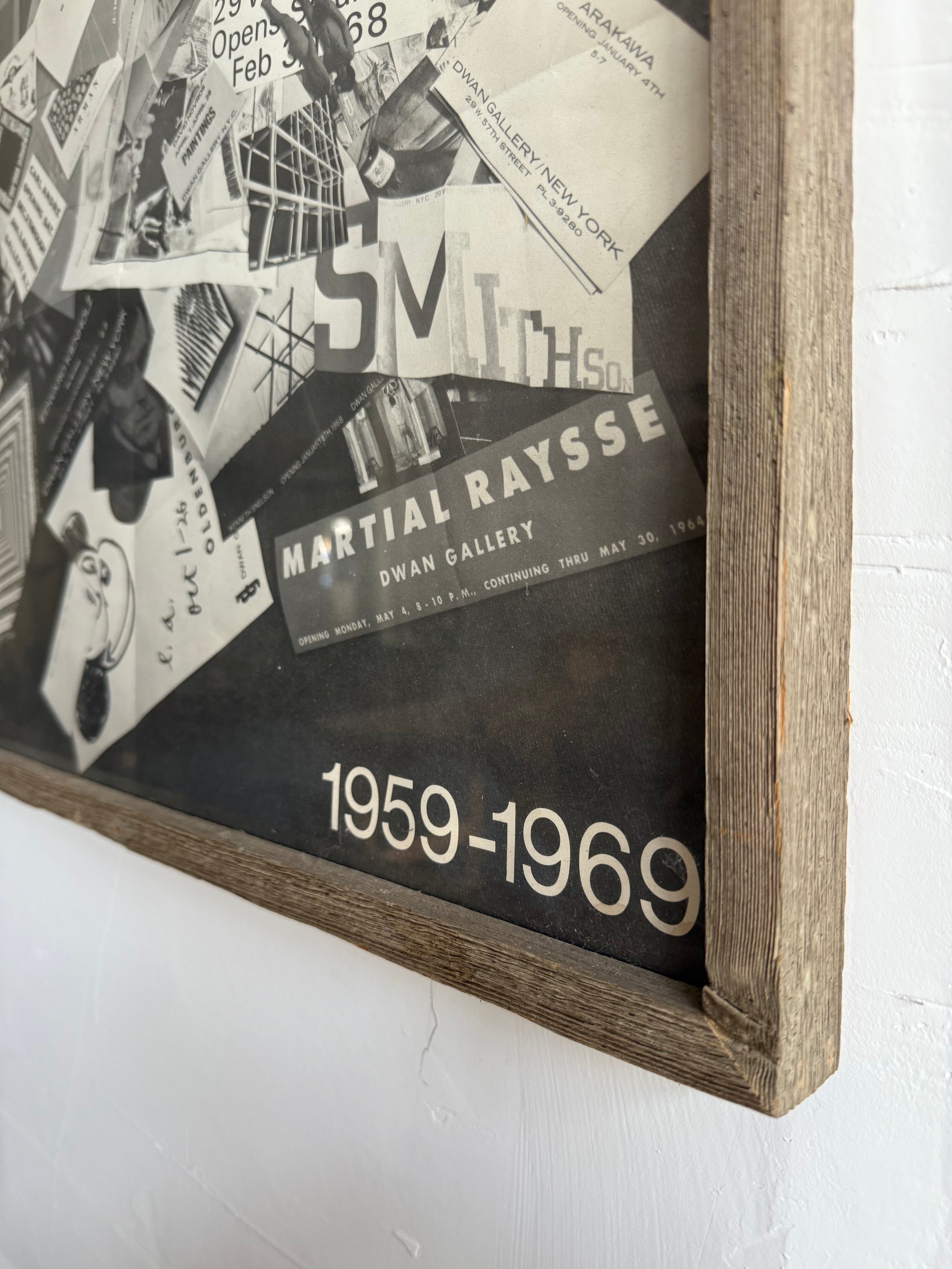 1969 Vintage Dwan Gallery Marcus Ratliff Collage Exhibition Poster