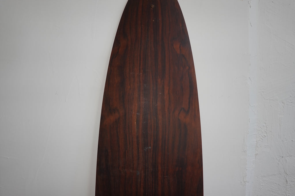 1950s Italian Oval Teak Wood Wall Mirror