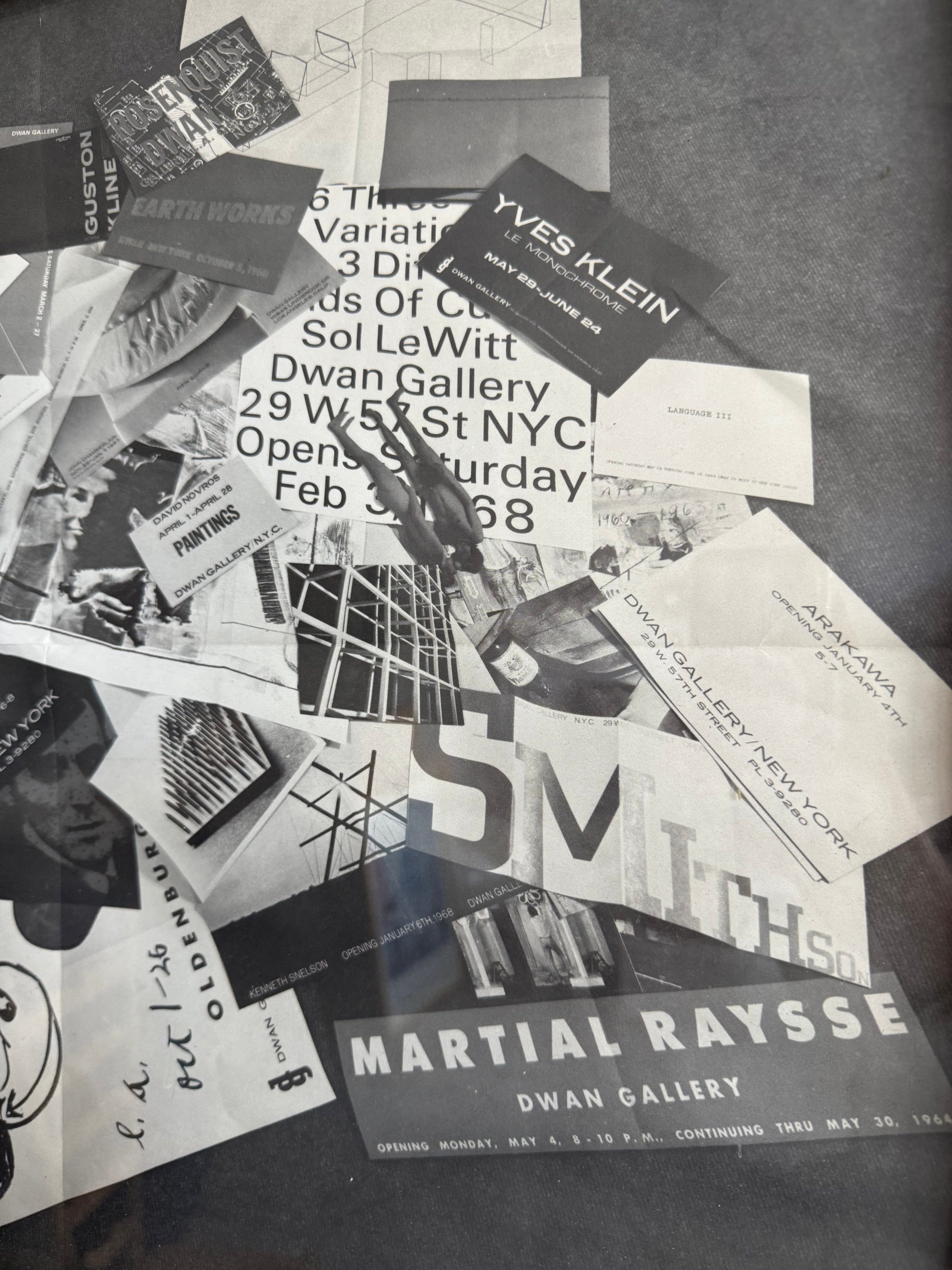 1969 Vintage Dwan Gallery Marcus Ratliff Collage Exhibition Poster