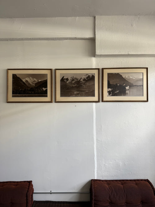 1930’s Blind Stamped Black and White Photographs of Switzerland by Adolph Braun