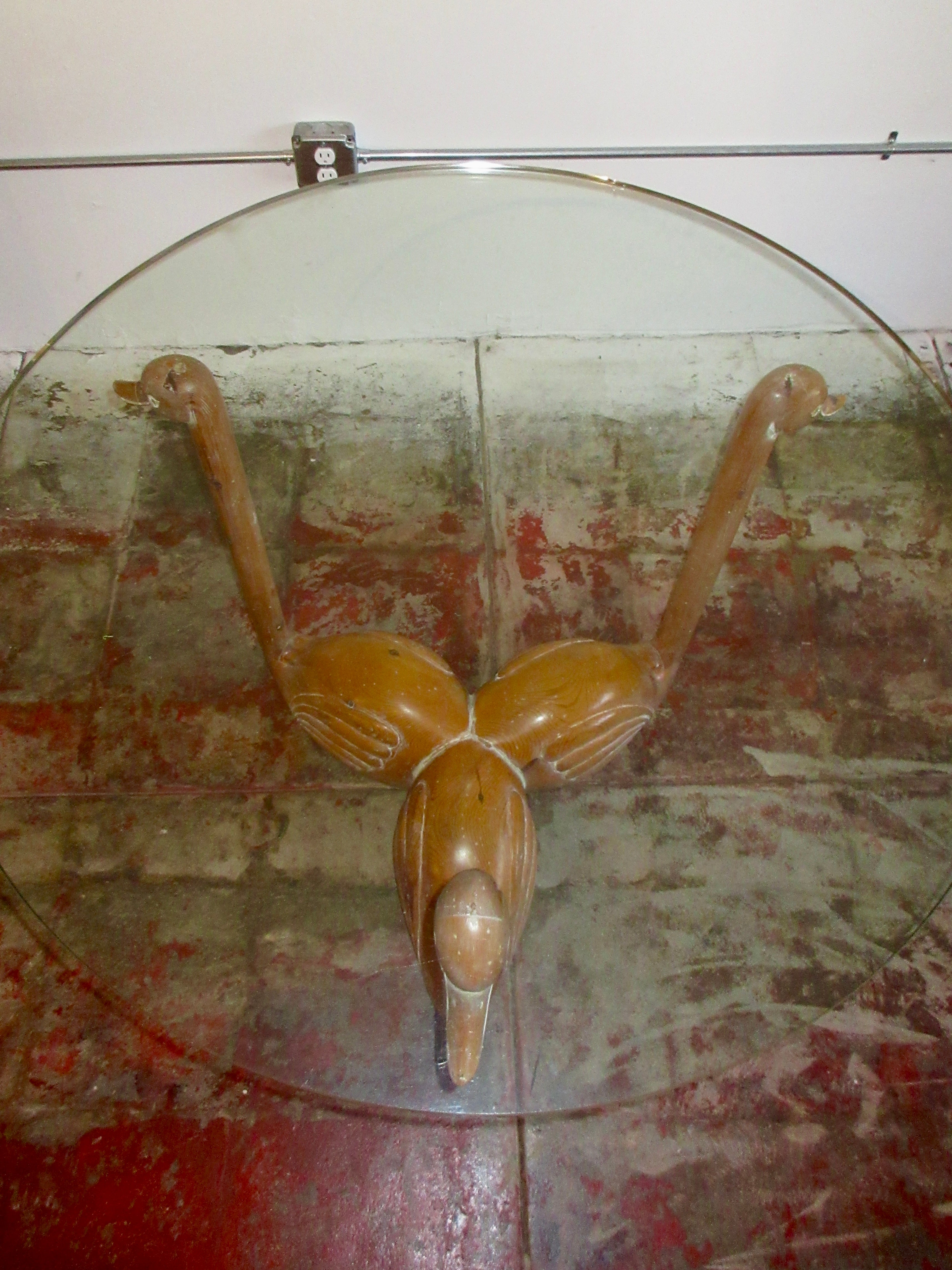 1960’s Swan Dining Table in Carved Solid Oak, Studio A, France